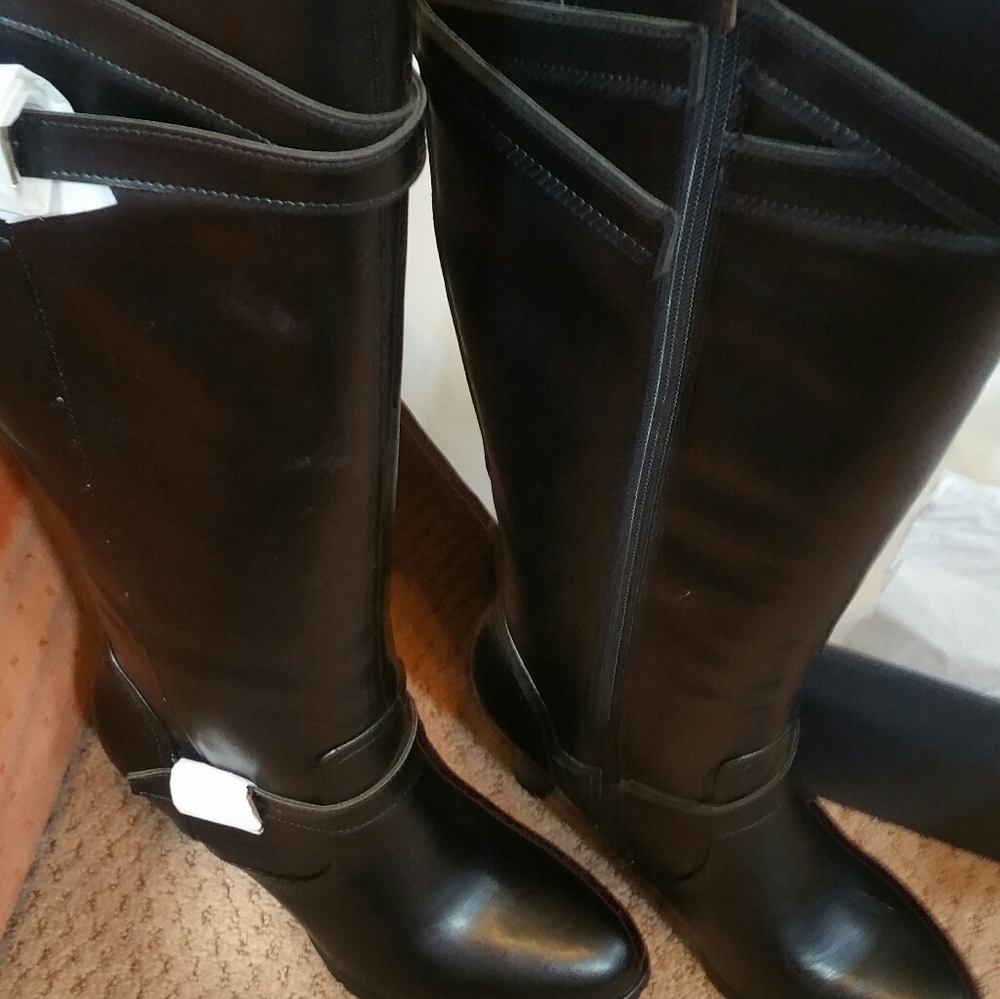 Chaps Tall Leather Boots